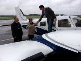 VGTU AGAI mokomojo dvimotorio lėktuvo Lėktuvo Piper Seneca priėmimas Vilniaus oro uoste. 2011 m.