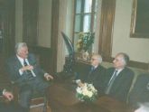 Prezidentūroje su prezidentu A.M. Brazausku, 1998. A. Šeštakauskas, A. Butkus.